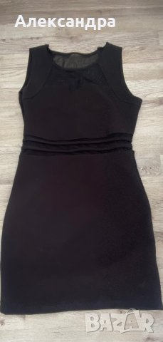 Черна рокля + златиста чанта, снимка 14 - Рокли - 38568931