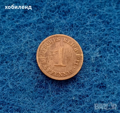 1 пфенинг Германия 1911/А, снимка 2 - Нумизматика и бонистика - 51230495