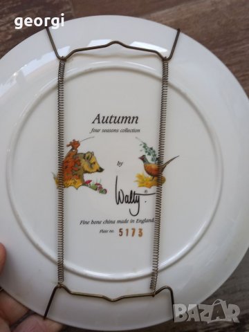 Декоративна порцеланова чиния с ловни мотиви , снимка 3 - Декорация за дома - 38985262