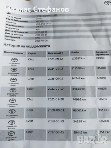  Продавам тойта корола седан 1.4 бензин, 2015 г., 132000 км., първи собственик, перфектно състояние,, снимка 9 - Автомобили и джипове - 55726080