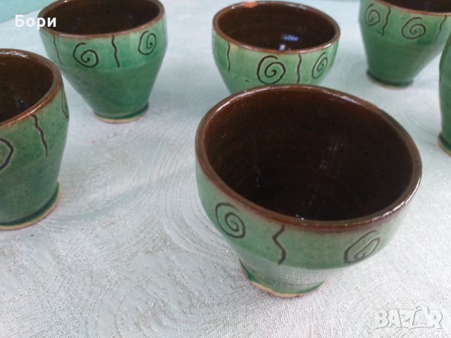 Чаши за ракия керамика 6 броя, снимка 7 - Чаши - 34027577