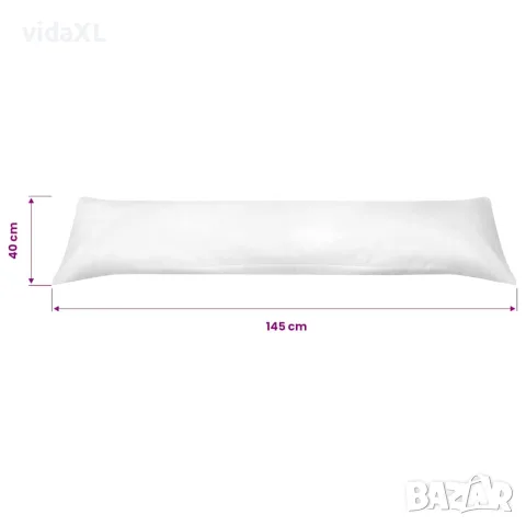 vidaXL Странична възглавница за тяло 40x145 cм, бяла, снимка 3 - Възглавници - 56146004