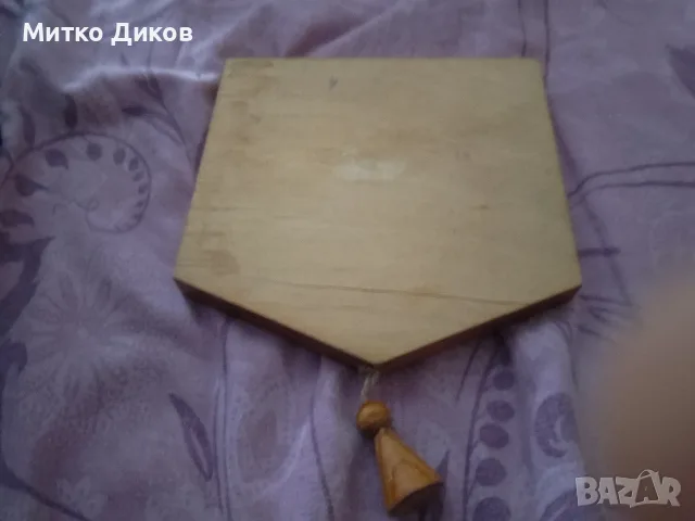 Дървена скулптурка хокейна хенд мейд винтидж 13х 13 см, снимка 3 - Зимни спортове - 55836820