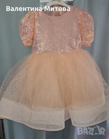 Детска рокля с панделка за коса, снимка 2 - Детски рокли и поли - 49370611