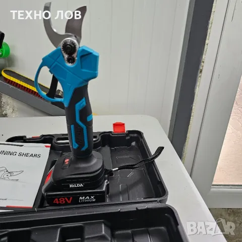 Акумулаторна лозарска ножица, верижен трион и телескопичен прът 3в1-48V+2батерии , снимка 17 - Градинска техника - 49645539