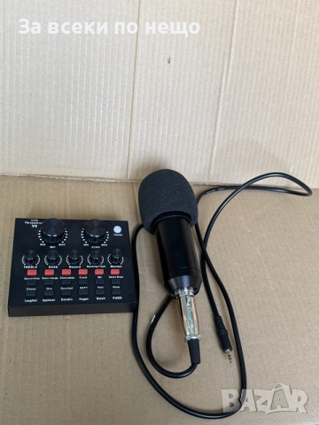 V8 аудио USB външна звукова карта + Микрофон