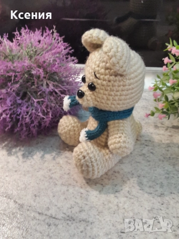 Плетена играчка Мече, снимка 5 - Плюшени играчки - 52515477