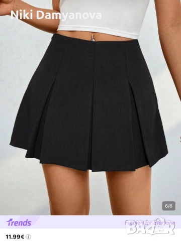 Черна плисирана пола-панталон SHEIN, размер M