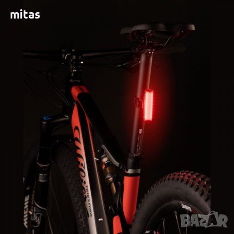 Задна COB LED светлина за велосипед ATOM 40LM, USB, снимка 3 - Аксесоари за велосипеди - 38819387