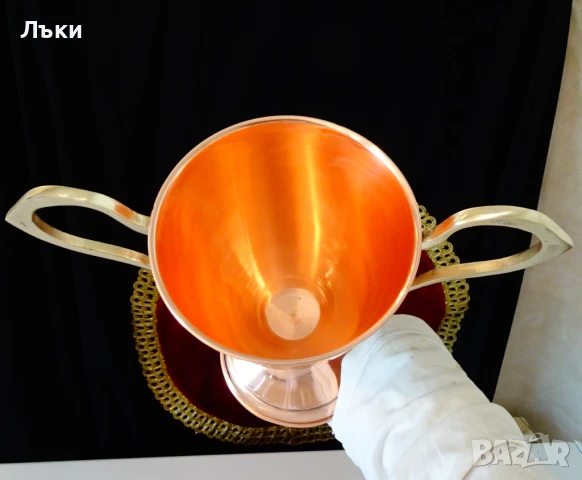 Меден бокал,чаша 650 мл.,чиста червена мед. , снимка 3 - Антикварни и старинни предмети - 51387903