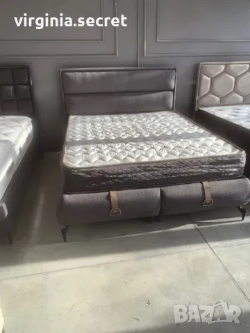 Тапицирано легло с матрак, снимка 6 - Спални и легла - 49769460