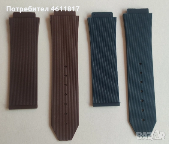Силиконови каишки HUBLOT 25-19мм, снимка 4 - Каишки за часовници - 52179488