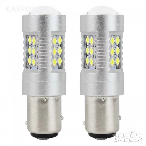 КРУШКИ LED CANBUS 3030 24SMD 1157 BAY15D P21 5W БЯЛА 12V 24V 01438 1КТ.