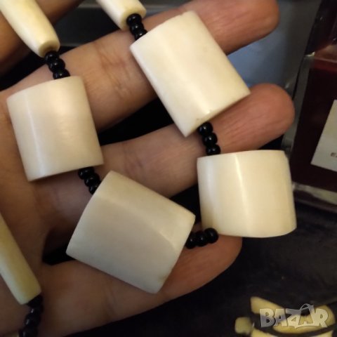 Огърлица АРТ ДЕКО алабастър и оникс разпродажба , снимка 5 - Колиета, медальони, синджири - 39077078