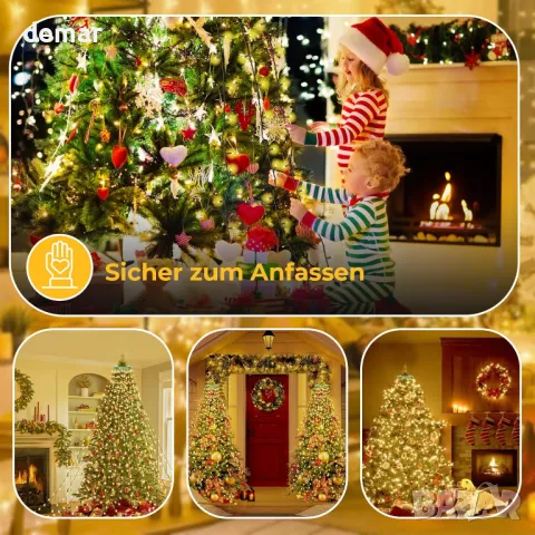 Лампи за коледно дърво Laybasic с пръстен, 1,75 м x 16 нишки 400 LED, снимка 8 - Декорация за дома - 47979731