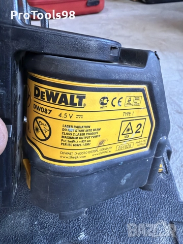 DeWALT DW087 линеен лазерен нивелир, снимка 2 - Измервателни инструменти - 56151723