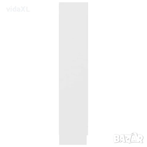 vidaXL Шкаф витрина, бял, 82,5x30,5x150 см, инженерно дърво, снимка 6 - Секции и витрини - 56147852