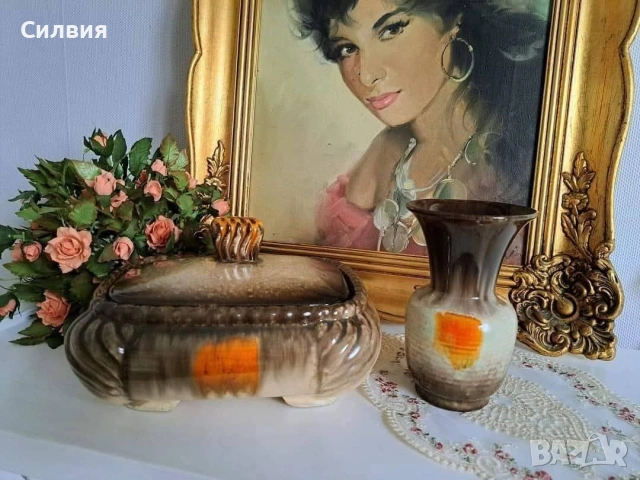 Купа с капак и ваза