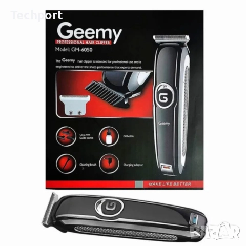 Професионален тример Geemy GM-6050 за подстригване и оформяне, снимка 5 - Машинки за подстригване - 52333963