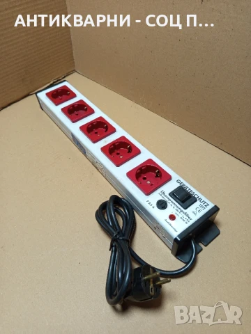 Стар Немски Разклонител Удължител 5 Гнезда Обща Дължина 2м., снимка 3 - Антикварни и старинни предмети - 50704689