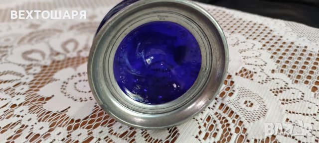 Гарафа Кана Декантер Кобалтово Стъкло , снимка 5 - Антикварни и старинни предмети - 38470835