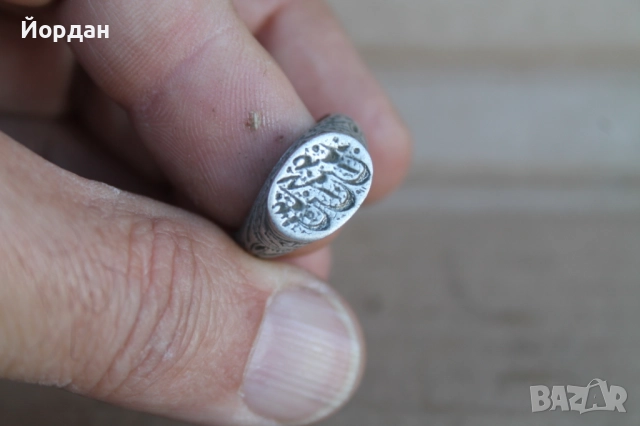 Сребърен Турски пръстен, снимка 3 - Антикварни и старинни предмети - 52367318