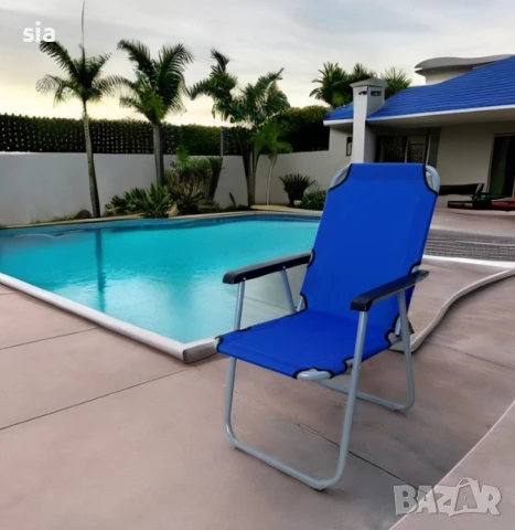 Сгъваем стол за къмпинг, риболов или градина, 3 цвята, до 100кг, снимка 5 - Къмпинг мебели - 50905205