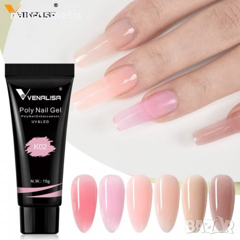 VENALISA POLYGEL 15ML ПОЛИГЕЛ НЕОН , БРОКАТ , КОНФЕТИ , ХОЛОГРАМ, снимка 8 - Продукти за маникюр - 34431115