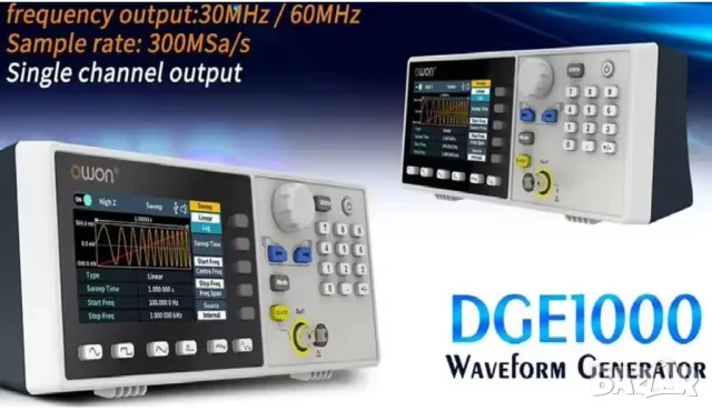 Owon DGE1060, 3,6-инчов LCD. Генератор на произволна форма на вълна  60 mhz., снимка 2 - Друга електроника - 49738297