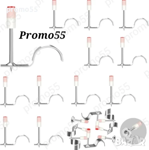 Професионални Кръгли Стоманени Пирони със Скоби за Тръби и Кабели, снимка 7 - Други инструменти - 50589669