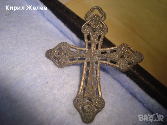 СТАРО АЖУРНО ПАТИНИРАНО ПОСРЕБРЕНО НАГРЪДНО КРЪСТЧЕ СТАРИНЕН ФИЛИГРАНЕН СТИЛ 87191, снимка 6 - Антикварни и старинни предмети - 36901849