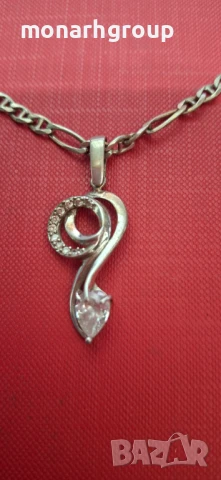 Сребърна верижка с висулка, снимка 3 - Колиета, медальони, синджири - 50926714