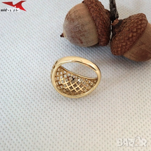 Пръстен с 14К златно покритие 224828, снимка 2 - Пръстени - 52747175