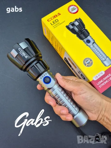 Супер мощен алуминиев LED фенер COBA CB-G710,осветяване до 3000м, снимка 9 - Къмпинг осветление - 55924816