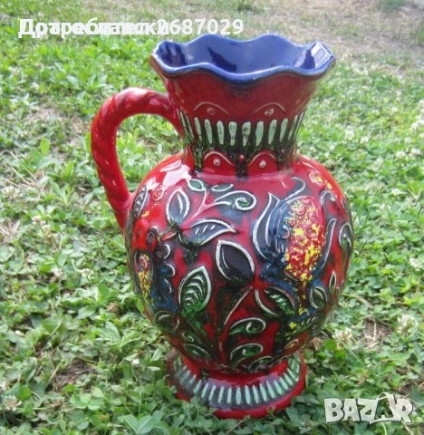 керамика керамична ваза / стомна и Глазиран Битов зелен Керамичен Съд с Капак, кутия, керамика ваза, снимка 12 - Кутии за храна - 10689741