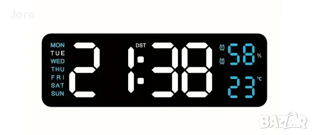 ГОЛЯМ LED Часовник 