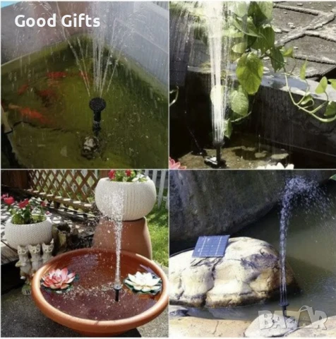 Соларен градински фонтан с филтър помпа, снимка 3 - Напояване - 51059771