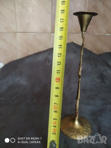 месингов свещник, снимка 2 - Други - 33807588