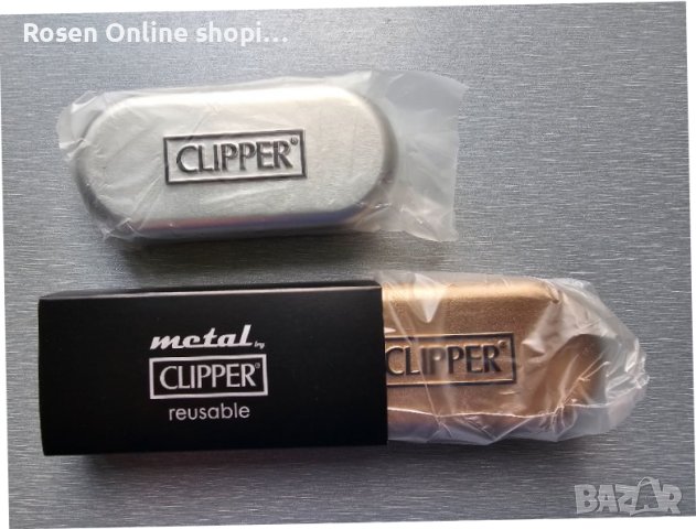 Бензинова запалка Clipper, Метална, Цвят хамелеон и златист, снимка 3 - Други - 44311003