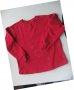 червено тънко ватирано пуловерче