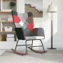 vidaXL Люлеещ стол, пачуърк, плат, снимка 2