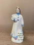 Винтидж порцеланова статуетка „Снежанка със заек“, СССР, снимка 1