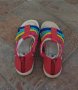 Цветни сандали кожени  с плетени каишки, снимка 2