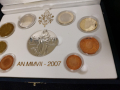Ватикана PROOF 2007 г. - комплектен сет от 1 цент до 2 евро + сребърен възпоменателен медал, снимка 5