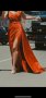 Дамска официална рокля в оранжево-червено, снимка 1 - Рокли - 38834617
