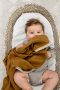 Babyly ленено одеяло пелена 100 х 100 см – карамел, снимка 1 - Спално бельо и завивки - 44747650