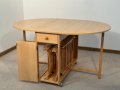Разтегателна маса със 4 сгъваеми стола, сет , снимка 6