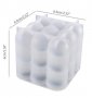 3D Кубче 9 топчета buble силиконов молд форма фондан гипс свещ шоколад , снимка 6