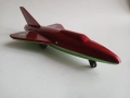 Стара СССР тенекиена играчка самолет-изтребител Миг., снимка 3