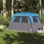 vidaXL Семейна палатка кабина, 6-местна, синя, водоустойчива, снимка 3
